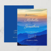 Papier Invitation au coucher du soleil de destination du  (Devant / Derrière)