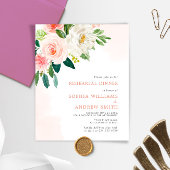 Papier Invitation au dîner de répétition Budget Blush Ros