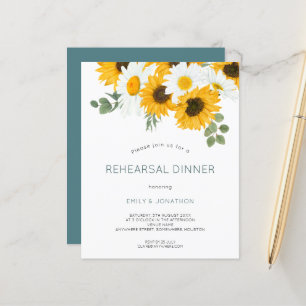 Papier Invitation au dîner de répétition des Tournesols d