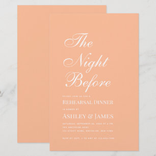 Papier Invitation au dîner de répétition la veille au soi