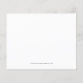 Papier Invitation au dîner de répétition la veille du bud (Dos)