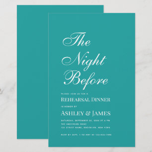 Papier Invitation au dîner de répétition la veille en sar