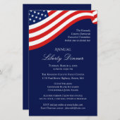 Papier Invitation au drapeau américain (Devant / Derrière)