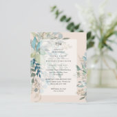 Papier Invitation au mariage avec cérémonie et réception  (Debout devant)