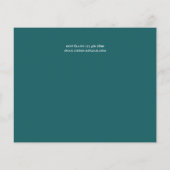 Papier Invitation au mariage photo Abstraite Turquoise BU (Dos)
