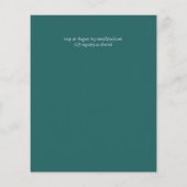 Papier Invitation au mariage vert Turquoise BUDGET (Dos)