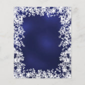 Papier Invitation au renouvellement de voeu de flocons bl (Dos)