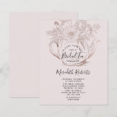 Papier Invitation au thé nuptiale pour théière Rose d'or  (Devant / Derrière)