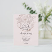 Papier Invitation au thé nuptiale pour théière Rose d'or  (Debout devant)