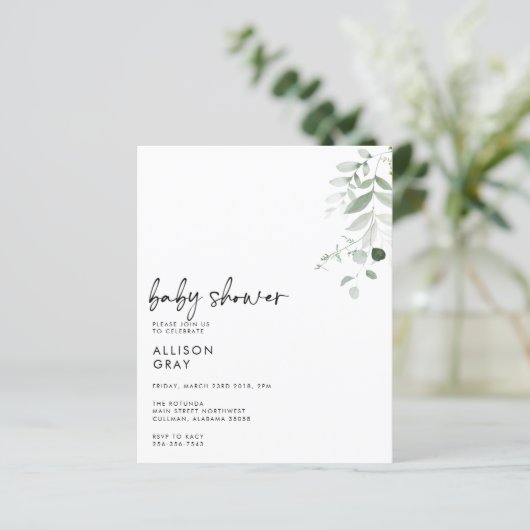 Papier Invitation baby shower (Debout devant)