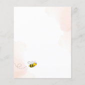 Papier Invitation Baby shower abeille Budget tournesols (Dos)