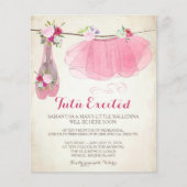 Papier Invitation Baby shower Ballerina Budget (Devant)