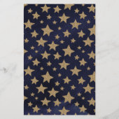 Papier Invitation Baby shower Budget Gold Stars (Dos)