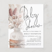 Papier Invitation Baby shower de script de graminées Pamp (Devant)
