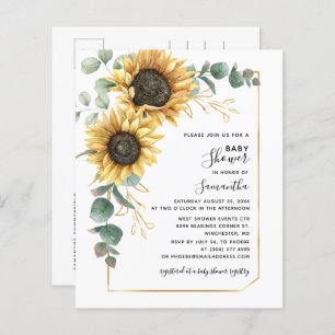 Papier Invitation Baby shower de script de l'Eucalyptus d