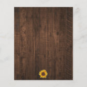 Papier Invitation Baby shower de tournesols et lumières r (Dos)