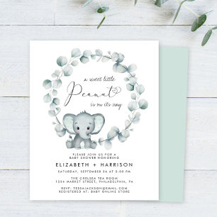 Papier Invitation Baby shower des couples d'eucalyptus él