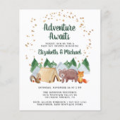 Papier Invitation Baby shower des couples rustiques de bo (Devant)