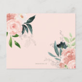Papier Invitation Baby shower Fille Rose Budget (Dos)