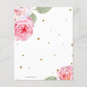 Papier Invitation Baby shower Fille Rose Budget (Dos)