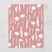 Papier Invitation Baby shower Fleurs sauvages du budget (Dos)