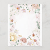 Papier Invitation Baby shower Fleurs sauvages du budget (Dos)