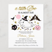 Papier Invitation Baby shower Halloween Budget fantôme (Devant)