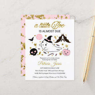 Papier Invitation Baby shower Halloween Budget fantôme