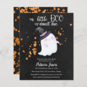 Papier Invitation Baby shower Halloween Budget fantôme (Devant / Derrière)