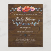 Papier Invitation Baby shower Lilibet - Rustic Orange Pur (Devant)