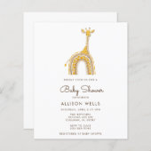 Papier Invitation Baby shower moderne (Devant / Derrière)