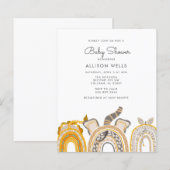 Papier Invitation Baby shower moderne (Devant / Derrière)