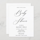 Papier Invitation Baby shower moderne (Devant / Derrière)