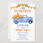 Papier Invitation Baby shower petit Citrouille budget (Devant)