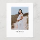 Papier Invitation Baby shower photo moderne (Dos)