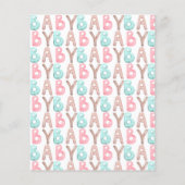 Papier Invitation baby shower simple et élégante (Dos)