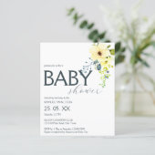 Papier Invitation baby shower simple et élégante (Debout devant)