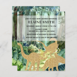 Papier Invitation Baby shower Unisex Dinosaur Budget