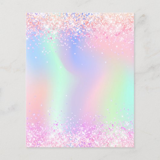 Papier Invitation ballons de parties scintillant rose vio (Dos)