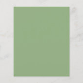 Papier Invitation Baptême de Rosaire et Bow vert de Sage  (Dos)