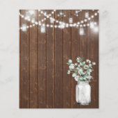 Papier INVITATION BARBECUE Eucalyptus ENGAGEMENT BUDGET I (Dos)