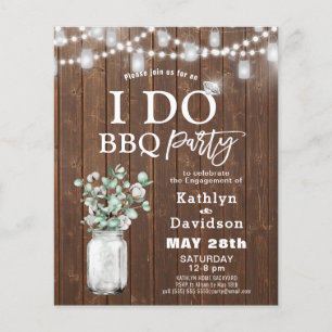 Papier INVITATION BARBECUE Eucalyptus ENGAGEMENT BUDGET I