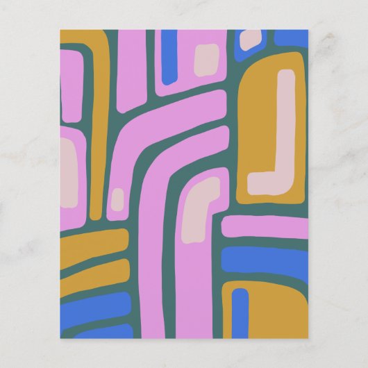 Papier Invitation Bat mitzvah bleu Super budgétaire (Dos)