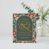 Papier invitation bilingue de mariage de fleurs populaire (Debout devant)