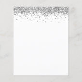 Papier Invitation blanc Fête des mariées de Parties scint (Dos)