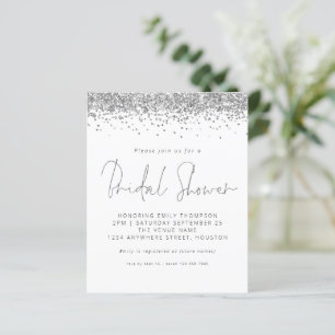 Papier Invitation blanc Fête des mariées de Parties scint