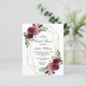 Papier Invitation Bohème Floral Bridal Budget (Debout devant)