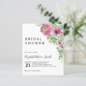 Papier Invitation Boho Floral Rose Budget Douche nuptiale (Debout devant)