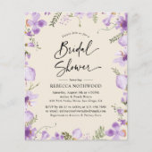 Papier Invitation Boho Purple Bridal (Devant)