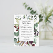 Papier Invitation Botanique De Douche Nuptiale Budget (Debout devant)